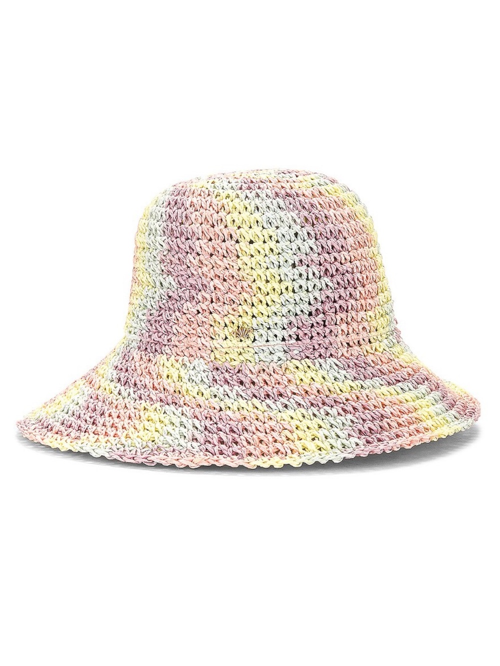 Lele Sadoughi Raffia Rainbow Bucket Hat Pastel Playa New